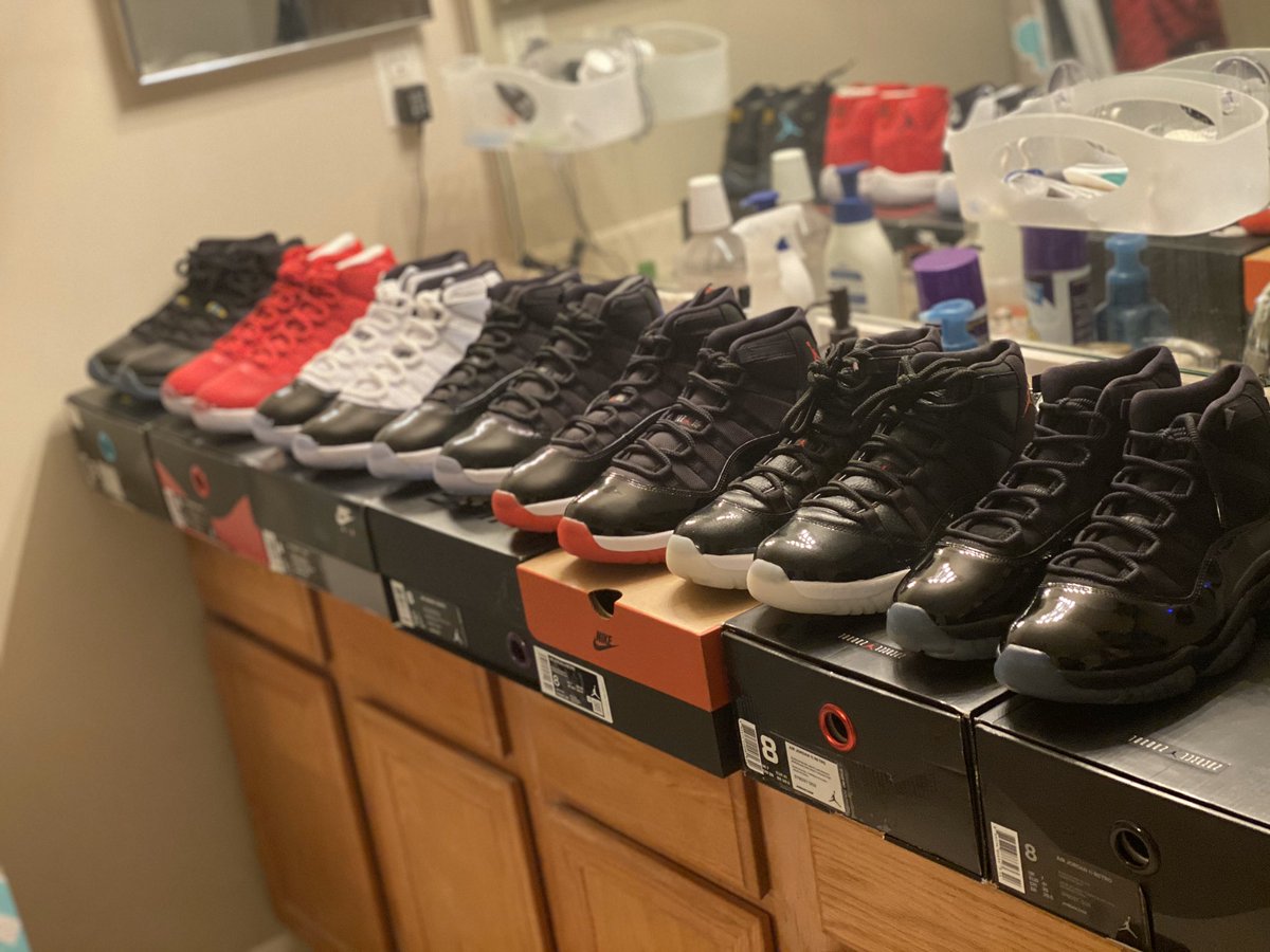 Zachiery1981's tweet photo. Pic of my HiTop DEADSTOCK Jordan 11s! #ILoveRetro #Jordan11 https://t.co/c3HYiC4fj6