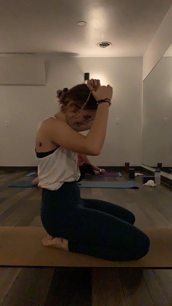 kmoberman's tweet photo. No place I’d rather be right now than in this 105 degree, high humidity studio doing yoga led by @Addie_23. Buh-byyeeeeee outside distractions, hello peace #Namaste https://t.co/YtDMlYsE43