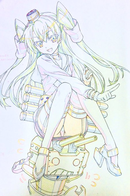 艦これの天津風。
同人グッズ用に描いたモノ。
描いた後にアニメ化の話しを聞いて設定欲しいなぁと思ってたら仕事のオファーが!
他の仕事が忙しかった為泣く泣くお断りしました😭 