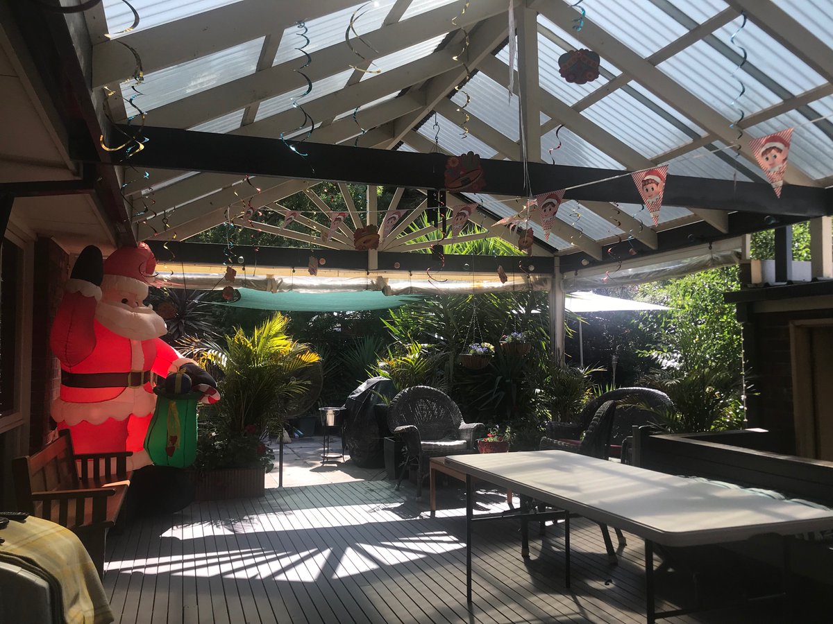 Outdoors done, cooking underway. Hope that slightly overweight bloke in a red drops something nice off tonight for Mr &amp; Mrs G
Merry Xmas All