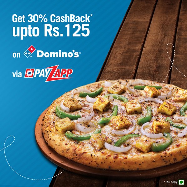 dominos_india's tweet photo. CASHBACK ALERT!
Now get 30% Cashback* upto Rs. 125 when you pay through PayZApp.
No promo code required.
Order Now:Β π²
Apple iOS:Β https://t.co/wpFK5zF9lE
Android Play Store:Β https://t.co/CEbXk8Hg0X
Website:Β https://t.co/aRNYvnj5li
#CashbackAlert https://t.co/rd6mKdKeer