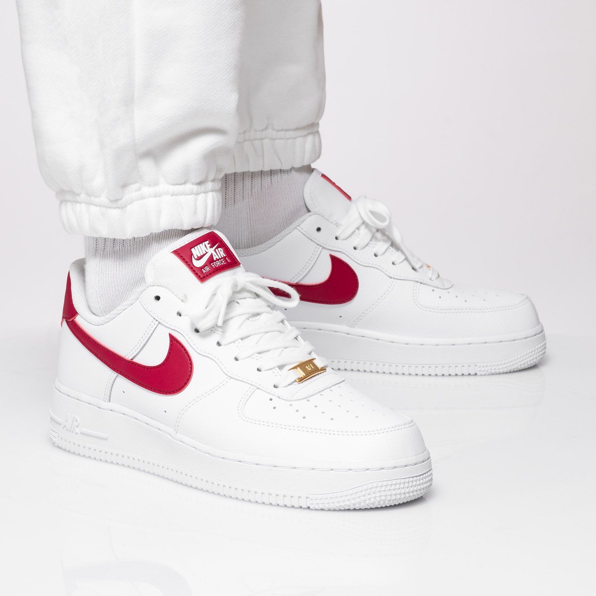 nike air force white noble red