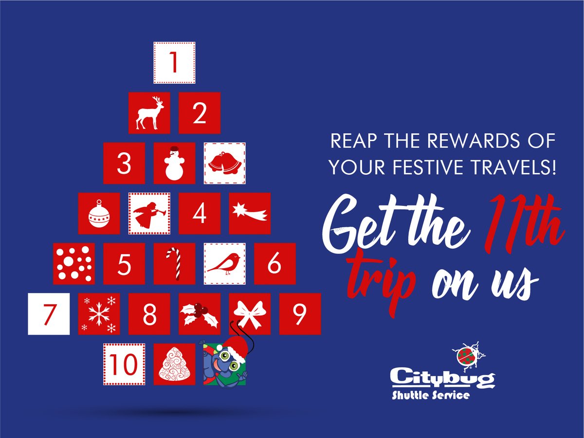 citybugshuttle's tweet photo. To reward you for your continued support, we throw in a complimentary shuttle trip for every ten paid trips you take. Book using your ID or Passport number to qualify. Contact 0861 33 44 33 to make your booking. T’s & C’s Apply. #Citybug #ShuttleService https://t.co/jTxNZqceqz