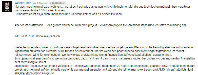 GamersTimeTV's tweet photo. Bitte liebe #CraftAttack7 Teilnehmer kauft euch anständige PCs damit wir endlich auf die 1.15 gehen können.

Was ist aber wenn gar nicht die PCs der Teilnehmer scheiße sind sondern einfach nur die 1.15 weil sie wieder mal total inperformant gecoded ist? Nein niemals! https://t.co/HfI8xcQbH3