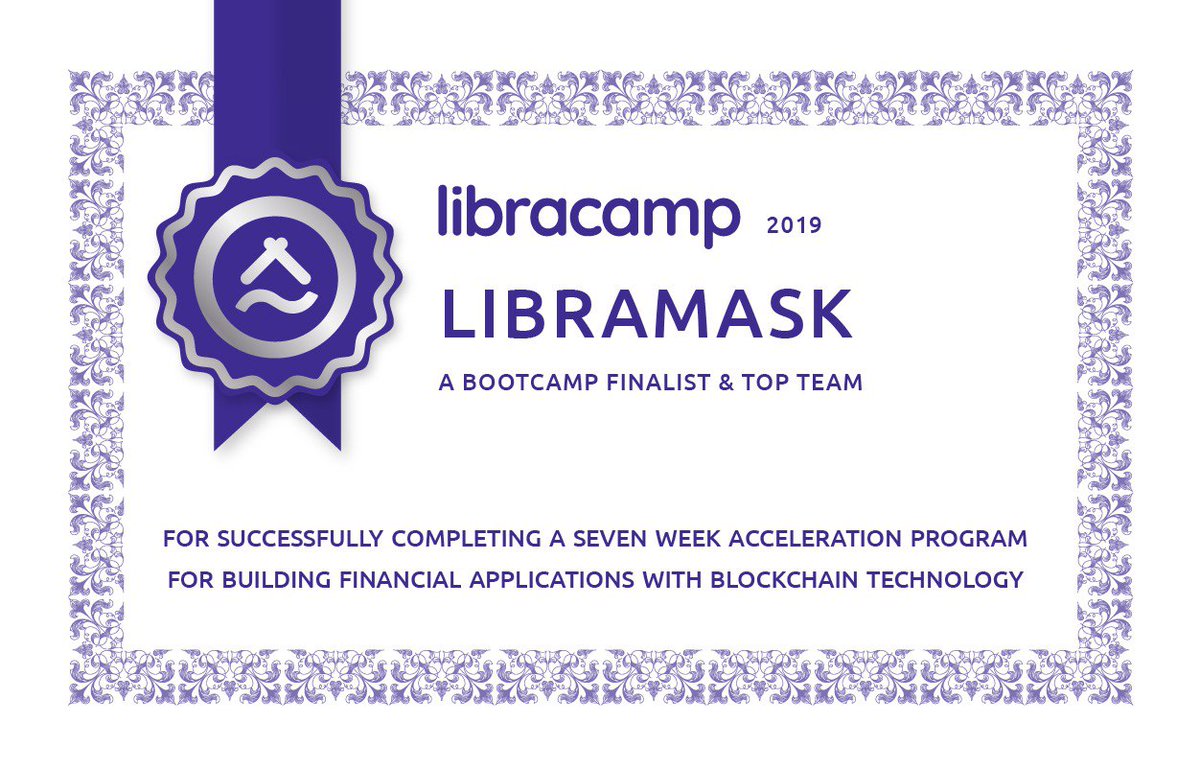 LibraMask's tweet photo. Glad to be among the bootcamp teams and very thankful for all the support received from @libracamp team https://t.co/sxOHeqeUET