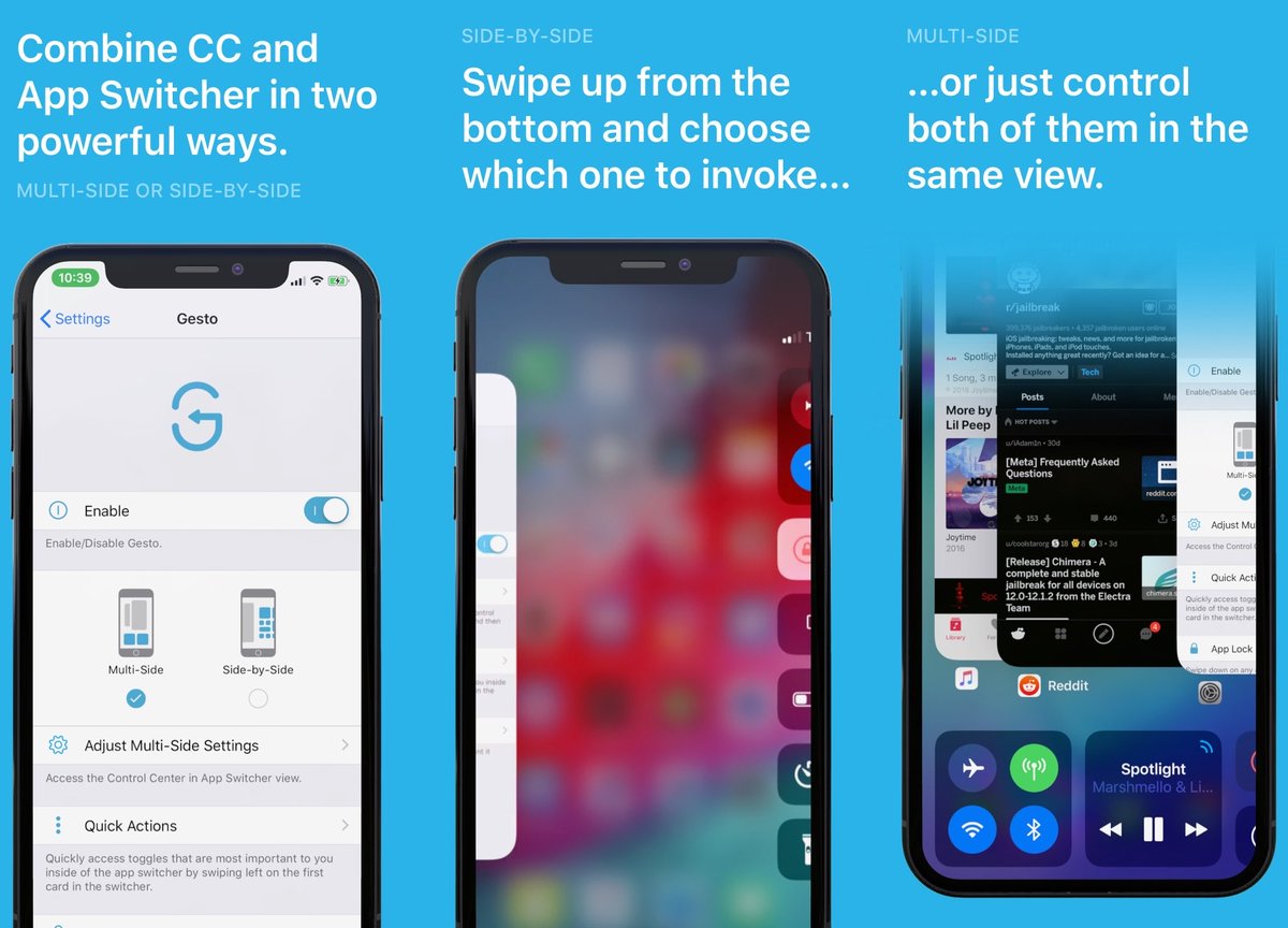 Gesto, an incredible jailbreak tweak for making the App Switcher better, is now available for iOS 13. idownloadblog.com/2019/05/04/ges…