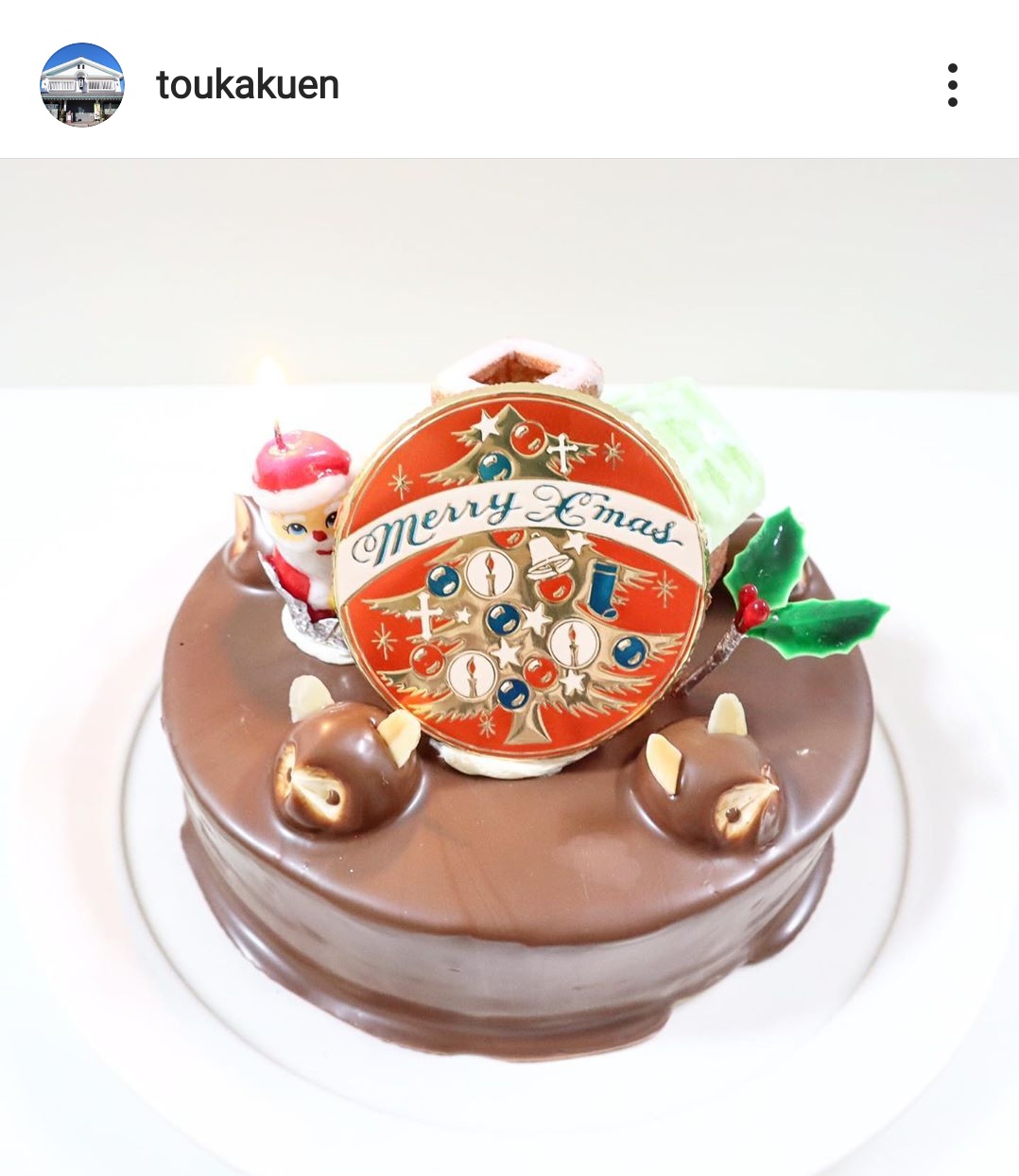 Matsumotouz たぬきケーキ研究者 たぬきケーキめぐり インスタに見るクリスマス たぬきケーキ シリーズ 愛知県西尾市 東角園のたぬきケーキ たぬきちゃん がデコレーションに T Co Sfbwmh4h87 東角園はバレンタインでも工夫してましたね