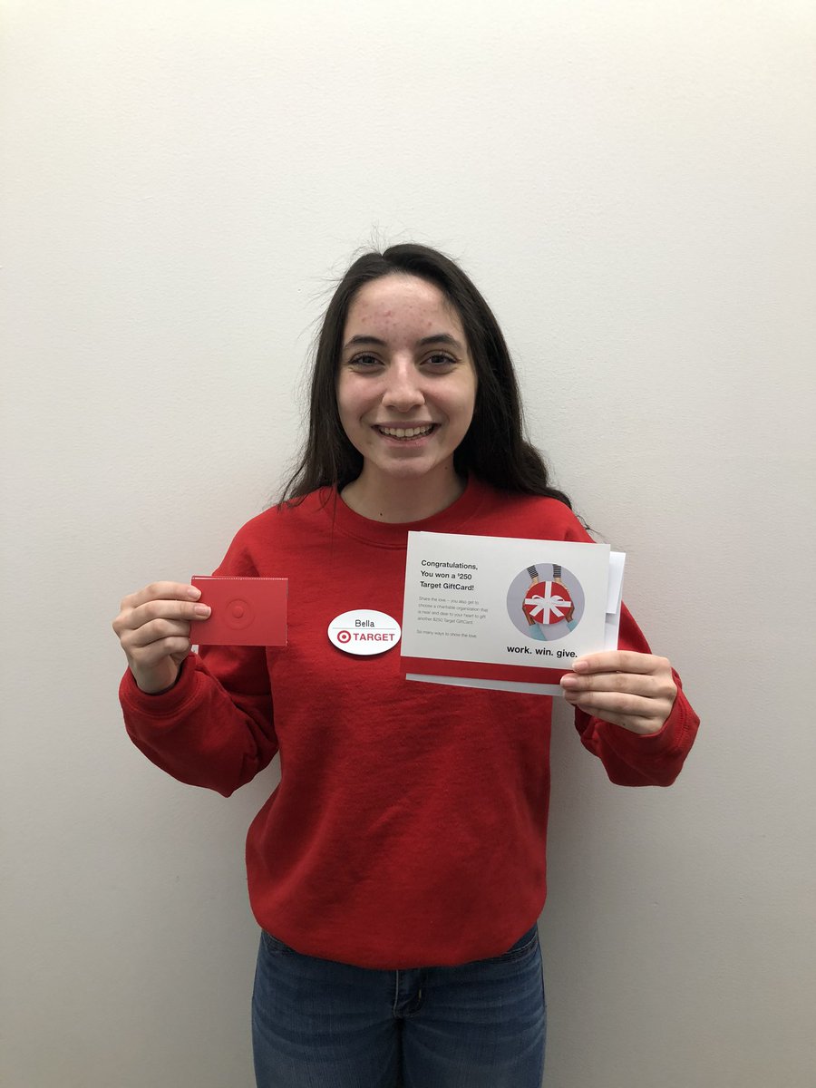 Congrats to Seattle Ballard’s second Work. Win. Give. winner, Bella! Bella also gets a $250 gift card and will select a charitable organization to receive a $250 gift card! <a href="/Target/">Target</a>