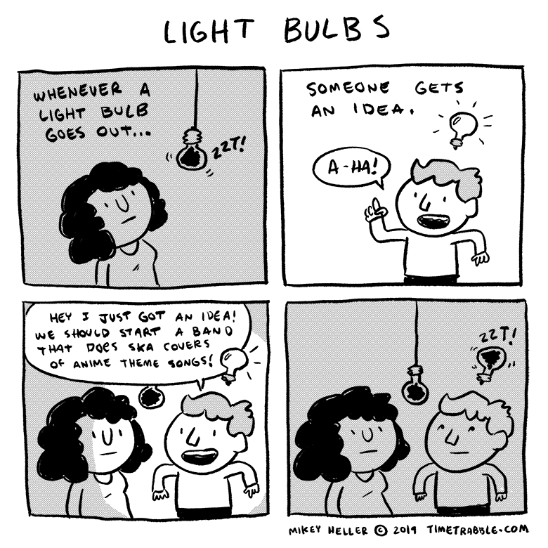 i drew a comic about light bulbs 