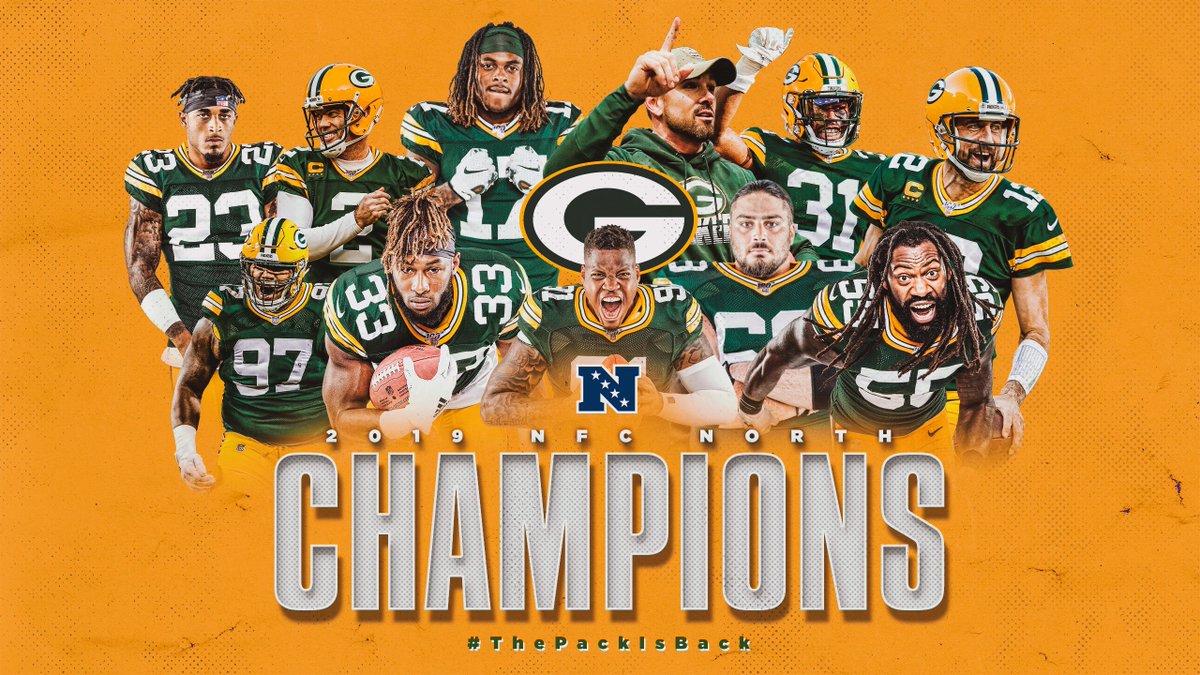 packers's tweet image. NFC NORTH CHAMPIONS!

#ThePackIsBack | #GoPackGo