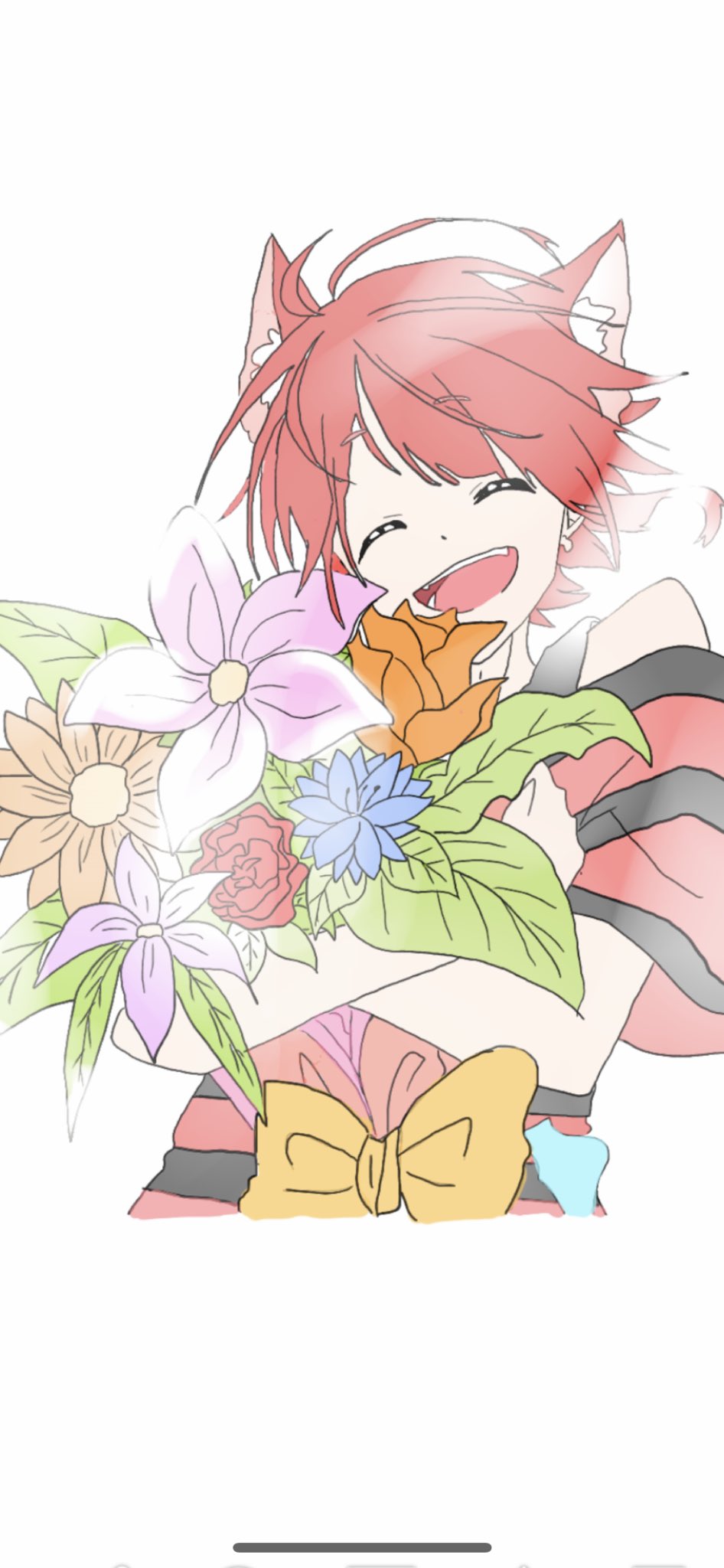 ユキナ インスタに載せてたイラスト 莉犬くん花束 模写 莉犬くん