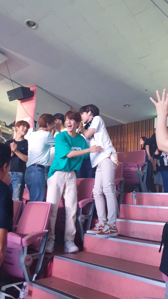 Lifetime wish I hope Seungmin gets to attend all the DAY6 concerts he wants to attend to because he deserves nothing less our My Day President best boy ever Look how happy he is every single time  (feat. new recruit Felix and chill fan Jeongin @ last pic)