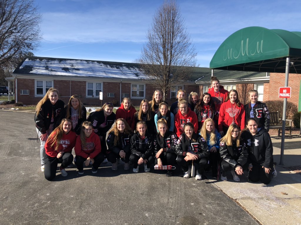 RCHSLadyLions's tweet photo. RCHS Lady Lion Basketball: The Lady Lions visited the residents at Miller’s Merry Manor today.  They brought blankets, stockings stuffed with cookies and Christmas songs. We Lead by Serving!  Merry Christmas, Lady Lions Fans! https://t.co/paqPDHFNap