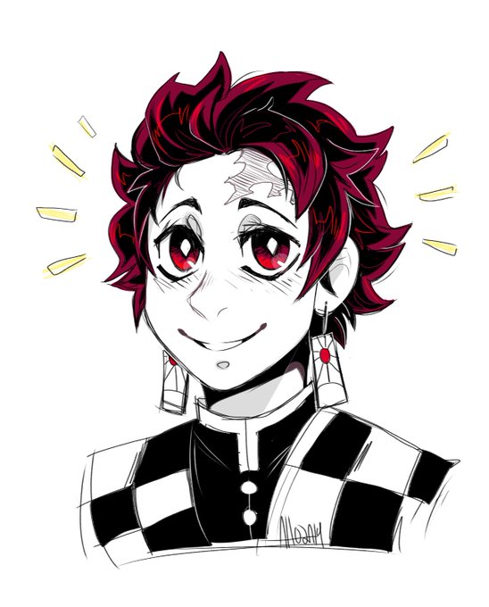 ✧✦ＡＬＬＯ✦✧さんがTwitterに投稿した竈門炭治郎(鬼滅の刃)のイラスト。