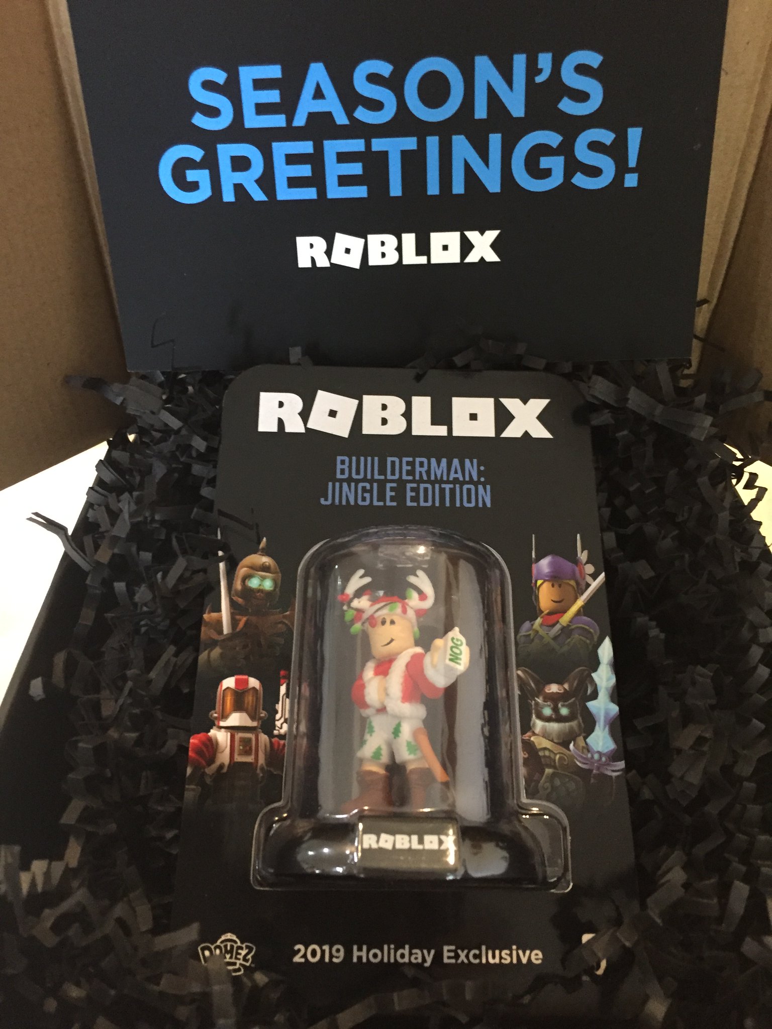 Missmudmaam On Twitter This Guy Builderman Jingle Edition Just Arrived On My Doorstep All The Way Down Under In Australia That Was Quite A Journey Thank You So Much Roblox - builderman roblox password 2019