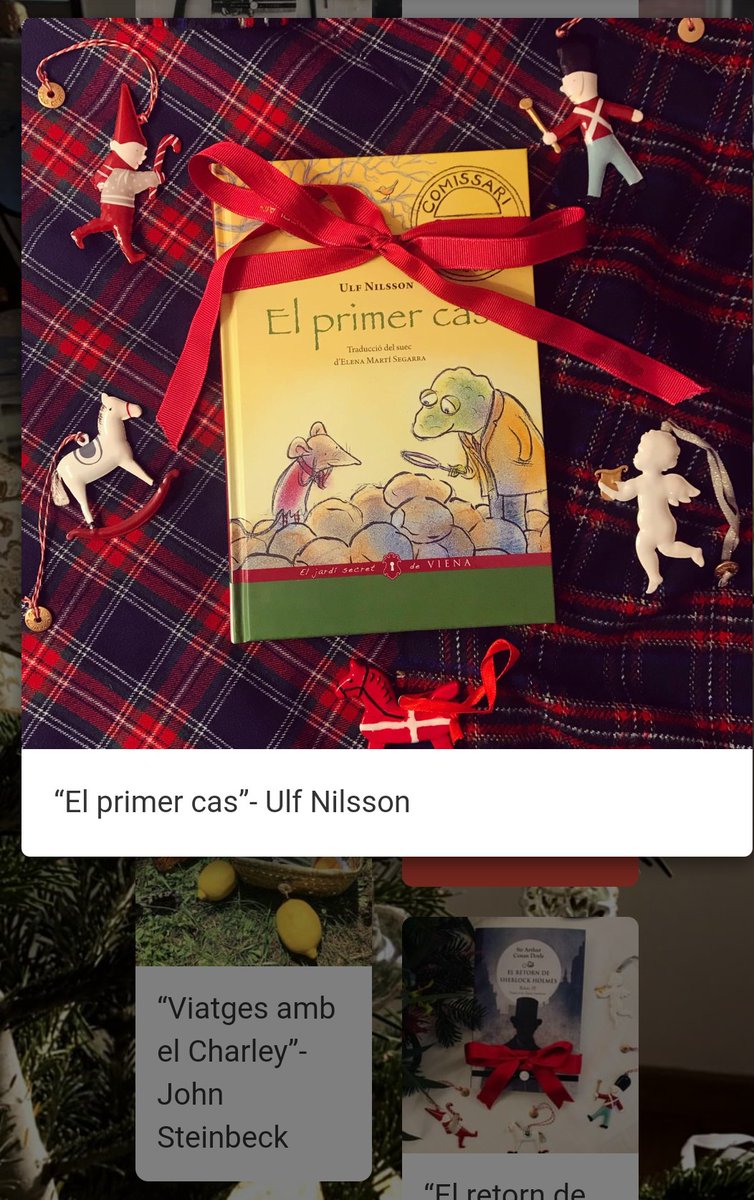 Viena_Edicions's tweet photo. Arribem a l'última finestreta del calendari d'advent, i en sorprèn amb aquesta magnífica història de detectius "El primer cas" d'Ulf Nilsson, traduït per Elena Martí.😍
Bones festes #lectorsdeviena!!!🌲❄️💝📚📚 https://t.co/vnol0rtR0c