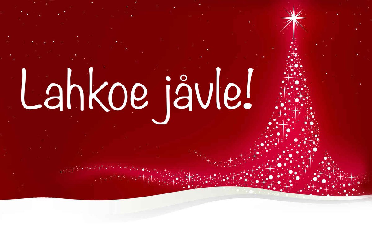 EuroMinLang's tweet photo. Lahkoe jåvle! #xmas #Saami #SouthernSaami #Europeminoritylanguages https://t.co/TbQic3h1QI