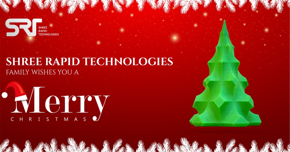 ShreeRapidTech's tweet image. 'Tis the season to wish one another joy and peace. Wishing you'll a Merry Christmas!

#3DPrinter #3DSystem #MerryChristmas