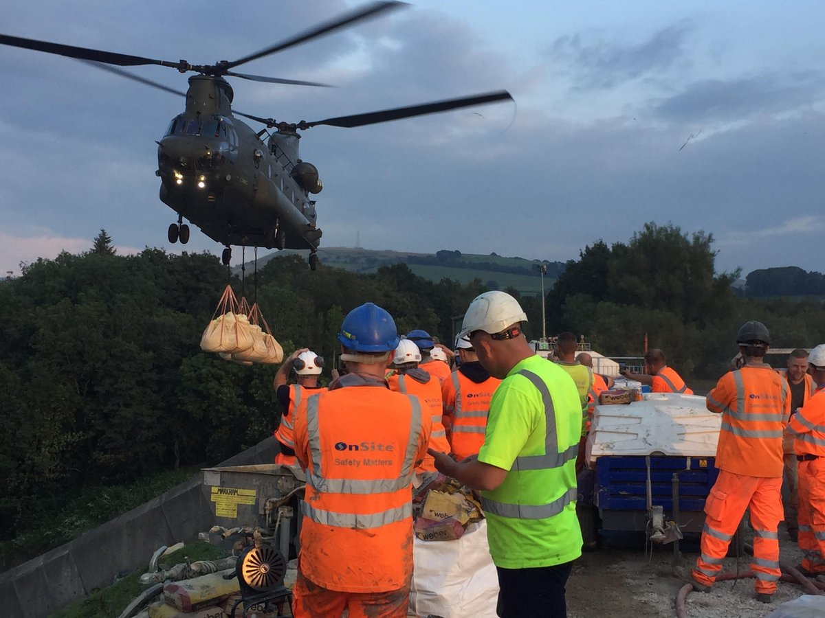 SSIservicesUK's tweet photo. On the morning of Friday 2nd August #2019, OnSite received an emergency call from Kier (on behalf of the Canal and River Trust) to attend Toddbrook Reservoir and join the team looking to protect the residents of #WhaleyBridge, Furness Vale and New.. 

https://t.co/hsjJyjztFj https://t.co/RUhHWTOABm