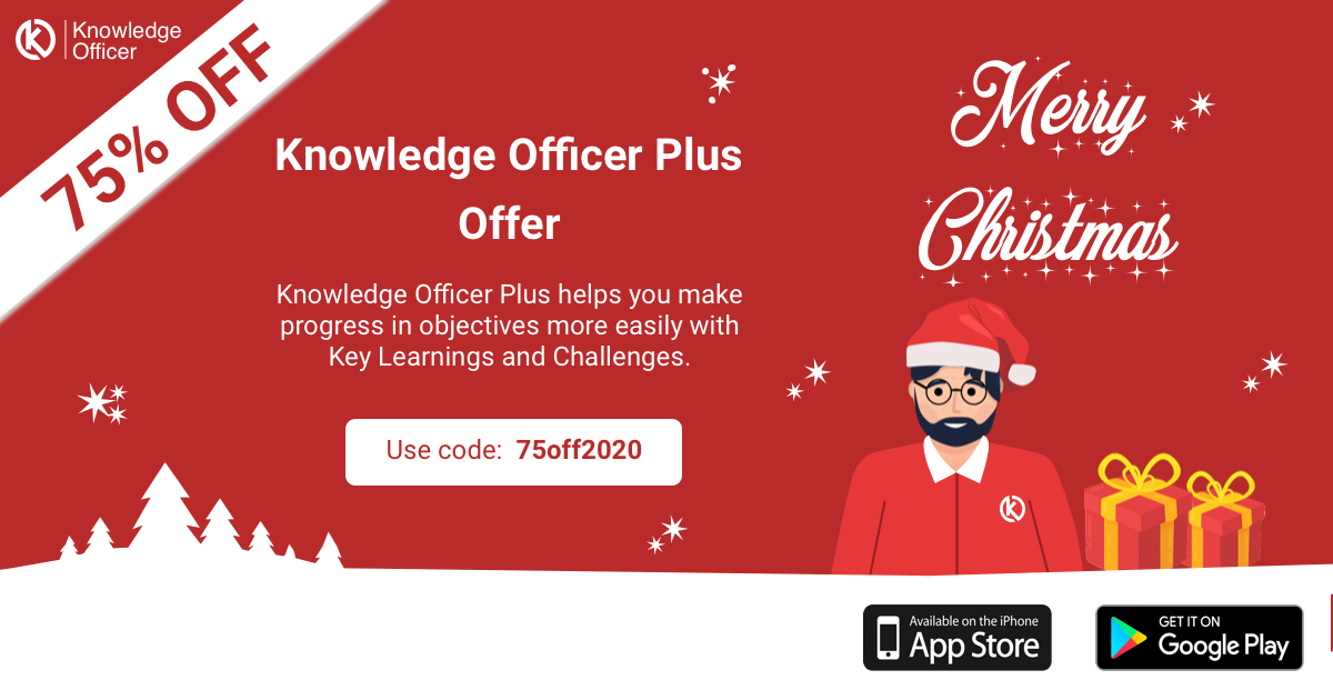 ko_platform's tweet photo. A New Year is closing in Have you planned your resolutions? 🙂
Let 2020 be a transformational year with Knowledge Officer. 🥳
Upgrade to Plus now using this link: https://t.co/ALtlvbXOwg
by redeeming this code: 75off2020👈
#Christmas_offers
#New_Year
#learning_experience https://t.co/IAw9JVsGMH