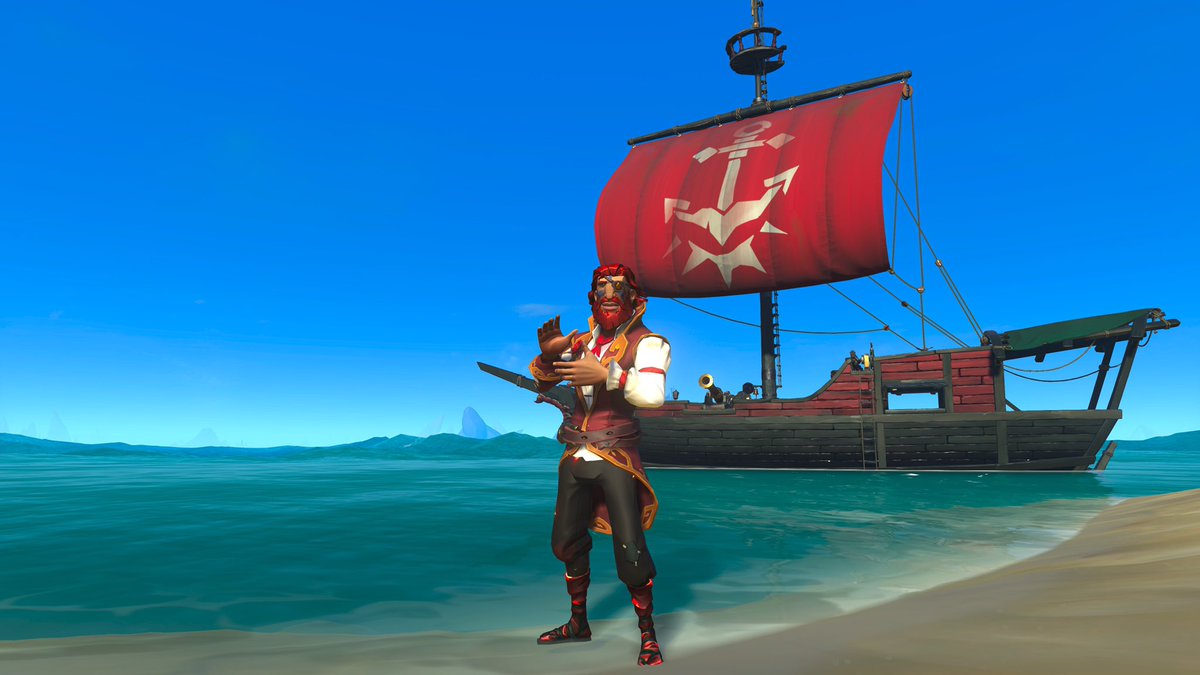 HoogieDaDa's tweet photo. Finally found the right combination for my Santa’s Sloop Sleigh, a ship full of Christmas cheer, grog cider for all the able crew, and gifts galore for all the wee pirates out on the seas.
MArrrrry Christmas to all!  @SeaOfThieves #SoTShot https://t.co/dX9VY7EOcp