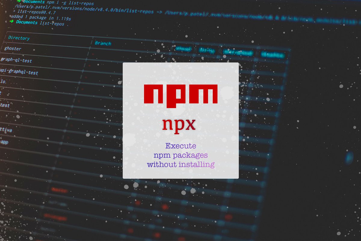 time2hack's tweet photo. 💪NPX: work faster with npm package binaries - Time to Hack
Read more at https://t.co/26iT07rVwQ
.
.
.
#javascript #web #programming #code #development #frontend #nodejs #npm #npx #clitool #commandline #productivity #time2hack https://t.co/31QqFPuduJ
