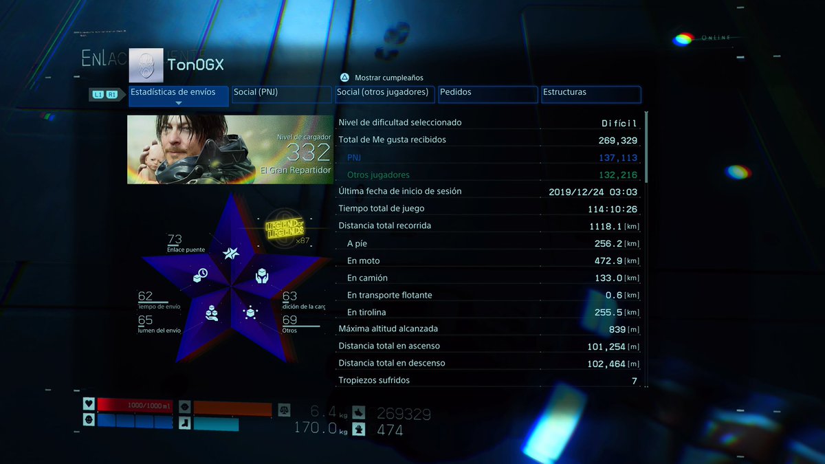 David0Gx's tweet photo. It’s done. Platinum 🏆. what better way to live this Christmas after this amazing 114hrs of immersive and addictive gameplay. Take your likes 👍🏻👍🏻👍🏻👍🏻👍🏻👍🏻👍🏻👍🏻👍🏻👍🏻👍🏻👍🏻Mr:@HIDEO_KOJIMA_EN  @KojiPro2015_EN  #DeathStranding https://t.co/tDxC1xsnVu