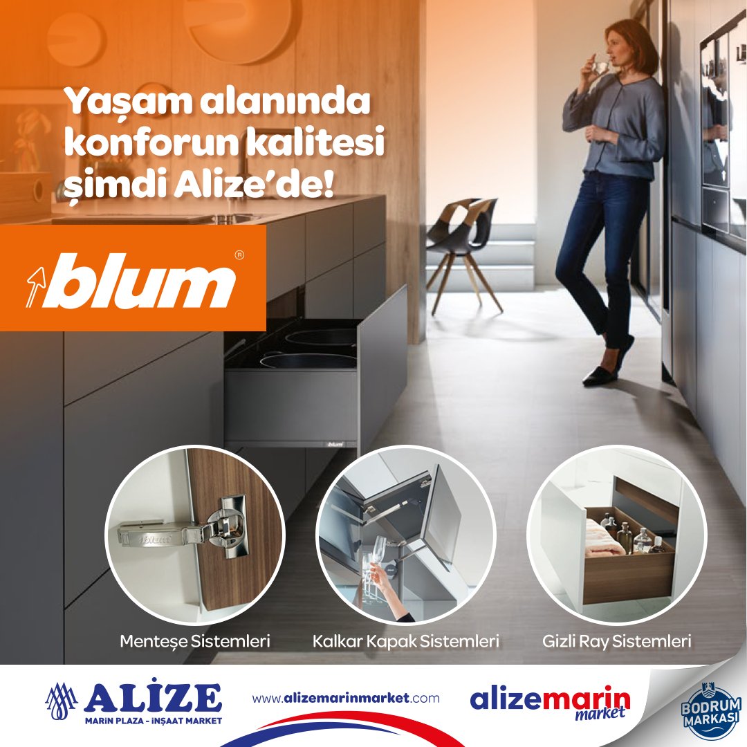 Blum kalitesi şimdi Alize’de!
#blum #mobilya #dekorasyon #menteşe #dolapsistemleri #gizliray #mutfak #dolap #evdekor #bodrum #alizebodrum #evim #movingideas #kitchendesigns #boxsystem #tandem #blumproducts #design #interior #blumdesign