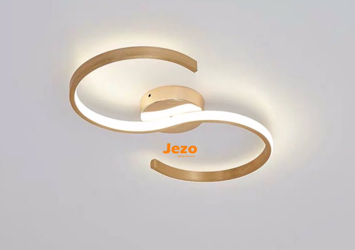 jezolighting's tweet image. New LED ceiling light 
#ledceilinglight #sshape #goldceilinglight