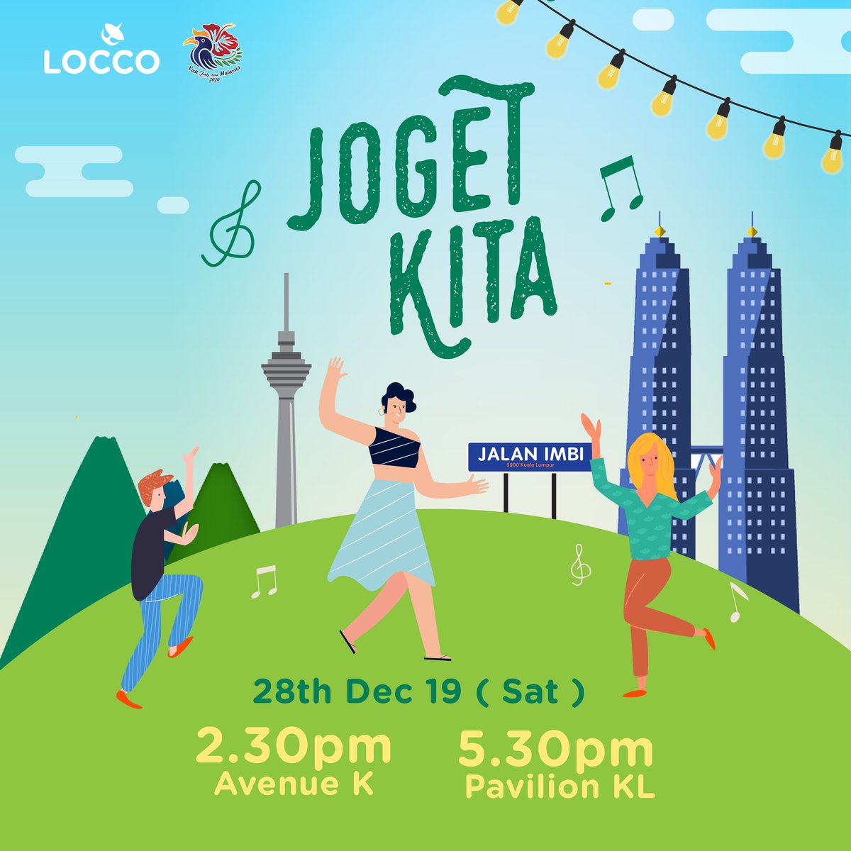 locco_my's tweet photo. Dance along to traditional dances & music at Joget Kita !
π₯ A flashmob showcasing all the beautiful cultures we posses and empower in Malaysia. #malaysiaboleh
And of course to wrap things up we are having a Joget Lambak in the heart of the Kuala Lumpur ! π±π€£ https://t.co/e2UmGRNRV4