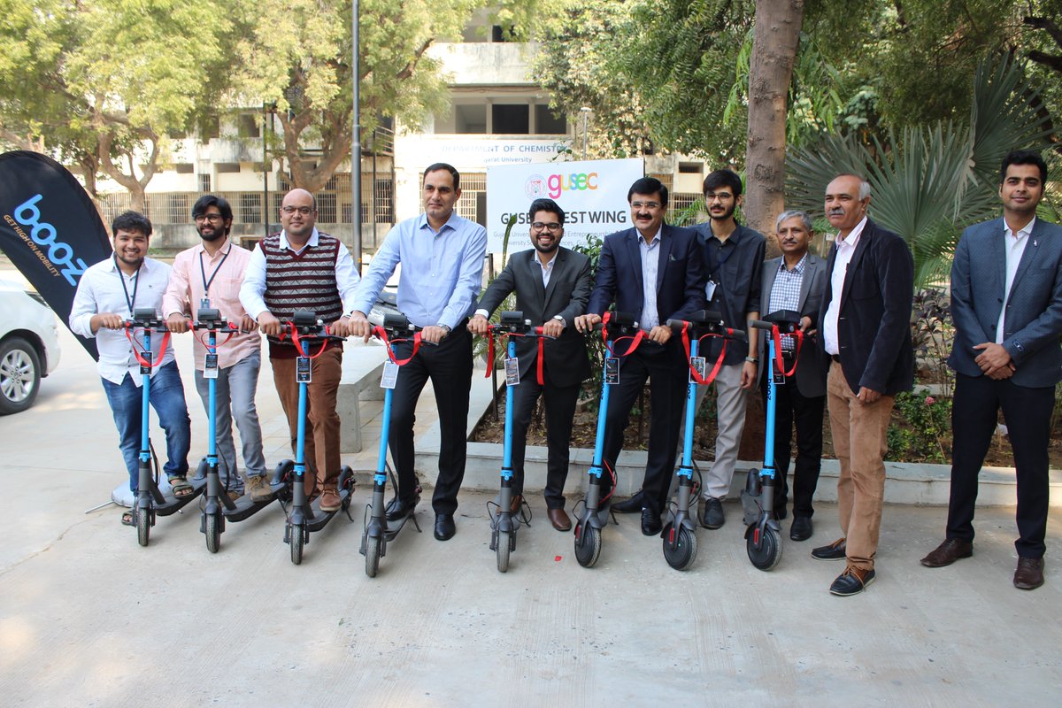 GUSECIndia's tweet photo. It was an overwhelming morning at GUSEC to host AMC Commisionver Shri Vijay Nehra @vnehra. Discussions held for joint activities between GUSEC and AMC. Shri Nehra also launched GUSEC incubated startup @ridebooz and interacted with other startups. #GUSEC #StartupAhmedabad https://t.co/5jPHHwx22Q