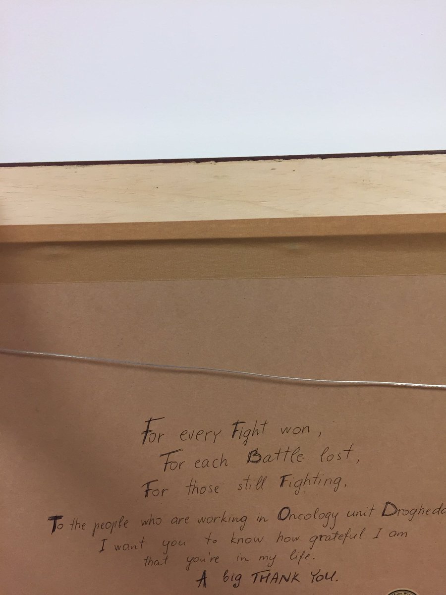 A beautiful gift hand crafted by one of our patients on treatment - we are they ones that are truly previleged to meet wonderful &amp; special people every day.
#itsthelittlethings #telluswhatmatterstoyou