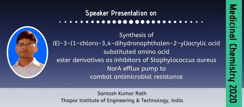 AmandaM05585648's tweet photo. We are proud to welcome Dr. Santosh Kumar Rath as our Plenary Speaker at Medicinal Chemistry 2020 in #Amsterdam_Netherlands on February 19-20. 2020
Hurry..!! Submit Your Abstract at https://t.co/OmhRXuE7l6
For any query, mail us at medicinalchemistry@eurosessions.com https://t.co/KL5foYK3mz