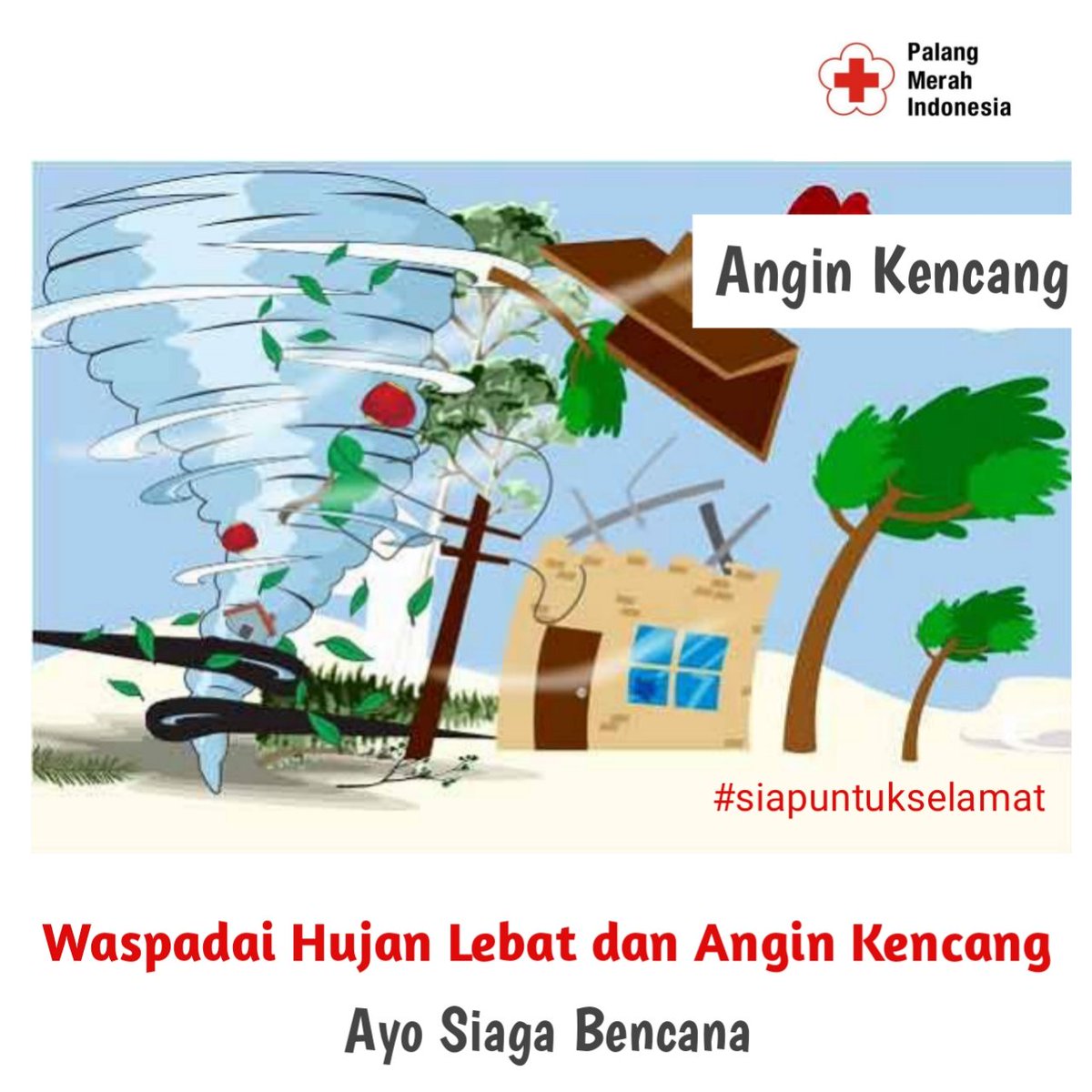 PMIBanjarnegara's tweet photo. Waspadai Hujan Lebat yang disertai angin kencang ya lurd

nek kira kira udan gede karo angin mending nangumah, aja ngiub nangisor wit
@palangmerah
@PMIJawaTengah 
@bpbdjateng 
@sarwapramana 
@kominfo_jtg
@BudhiSarwono 
@BPBD_BNA 
@Banjarnegara__
#SiapUntukSelamat 
#PMIsiapbantu https://t.co/AlLyDOeG3c