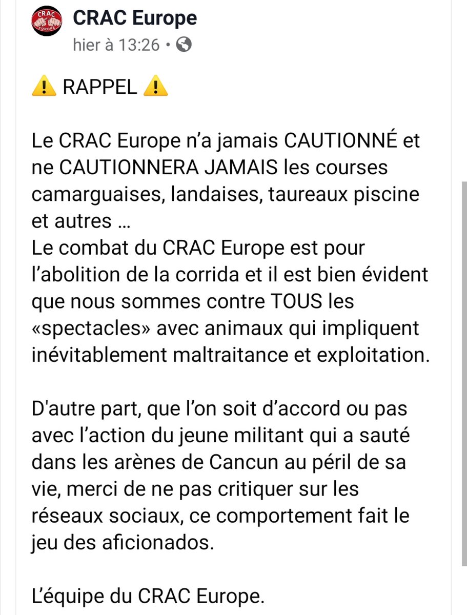 On reste à 51 villes taurine ou on commence à réfléchir ? <a href="/largaespada_m/">Mateo Largaespada</a> <a href="/JalaguierVictor/">JALAGUIER VICTOR</a> <a href="/UVTF1/">UVTF</a> <a href="/CultureTaurine/">Observatoire National des Cultures Taurines</a> <a href="/j_aficionados/">Jeunes Aficionados</a>
