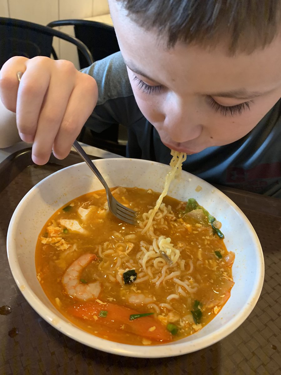 ONTSpecialNeeds's tweet photo. It was only a matter of time before he ate a big chilli all at once. This was that time. Am I a bad mom for laughing my butt off? 😂 #minifoodie #malaysianFood #ramen #chilli https://t.co/HuUmyg9Gh2