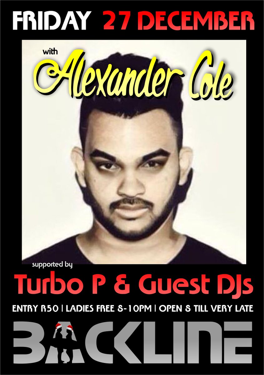 Catch Alexander Cole At Backline This Friday....