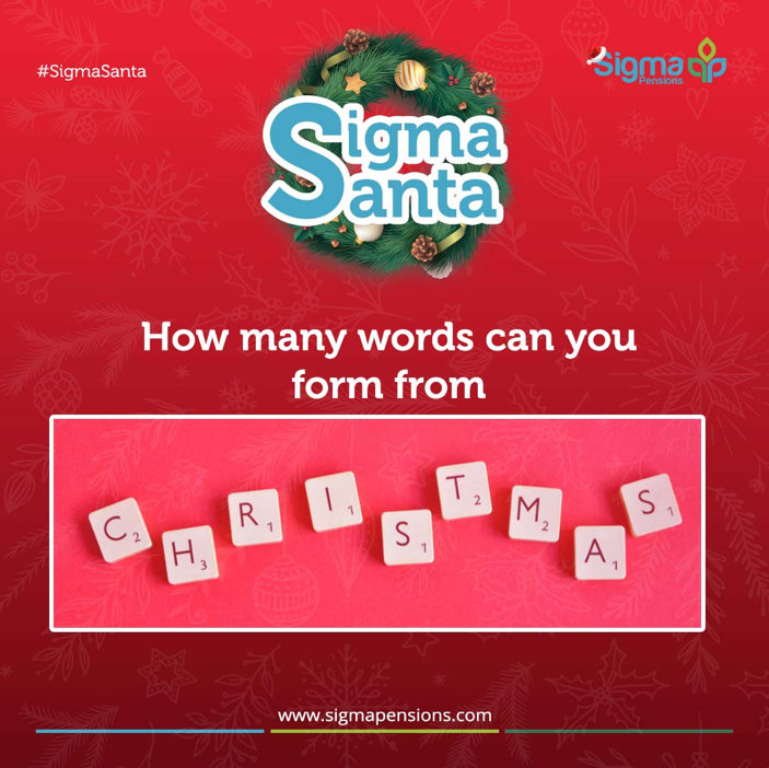 access_arm's tweet photo. Are you a wordsmith? This could just be your lucky day. 
To win on today’s trivia, simply tell us the number of words, tag five friends with your answer, and we will choose one lucky winner amongst the participants today. 
Use the #SigmaSanta with all answers https://t.co/NuuXKaxpW0