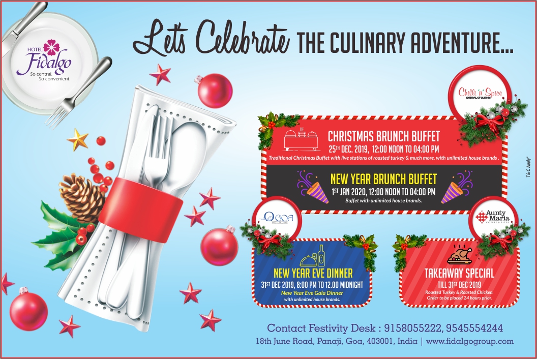 FidalgoHotelGoa's tweet image. Celebrate the Seasons Joy this Christmas with your near and dear ones at Hotel Fidalgo as we set up a Traditional Christmas Brunch from 12.00 noon to 04.00pm on 25th Dec. 2019
Contact Festivity Desk for more details .

#hotelfidalgo #Christmasbrunch #Buffetbrunch #panaji #goa