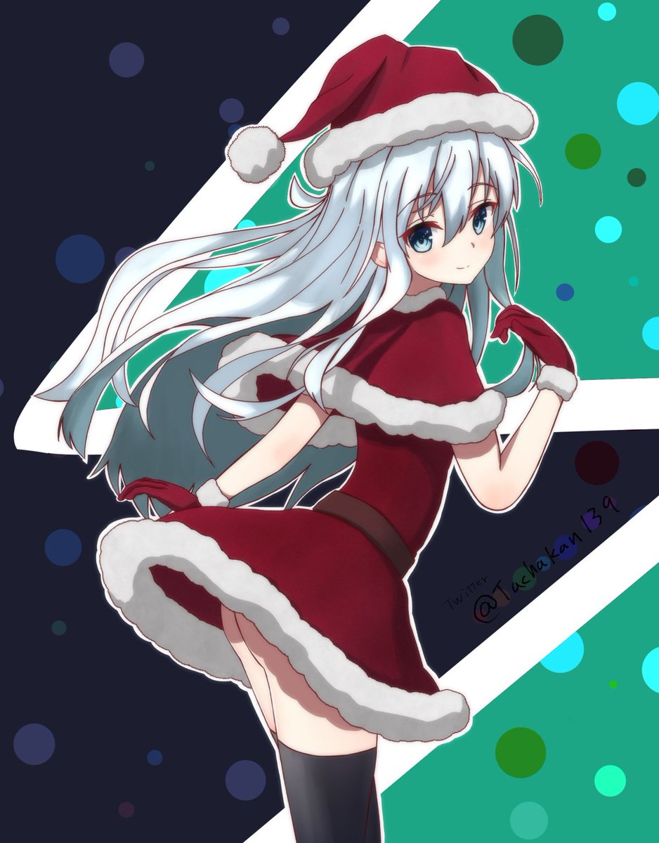 艦これ 初投稿です クリスマスなのでサンタ響ちゃん描きました 艦これ 響 たちゃかんのイラスト