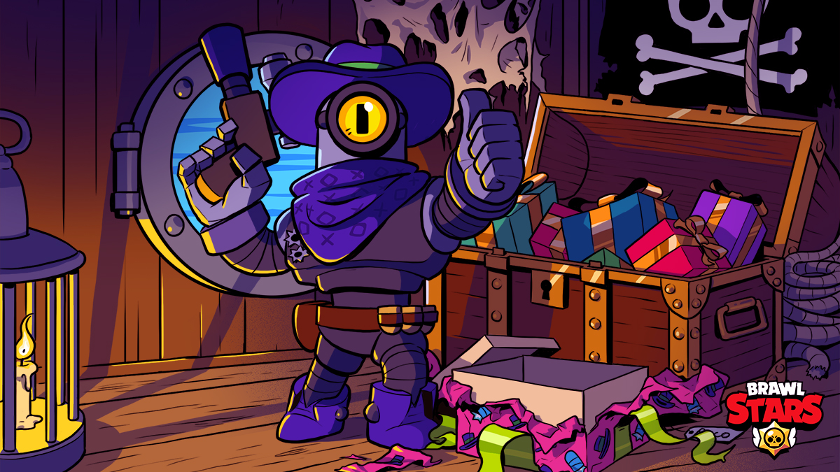 brawlstarsjp's tweet photo. リコの無料スキン「リコシェ」をプレゼント🎁
１週間限定配布なので、忘れずにゲットしてくださいね！

リコをまだ持ってない方もご安心ください。リコも一緒にGETできますよ😍

#ブロスタ https://t.co/i8QkXJP7bx