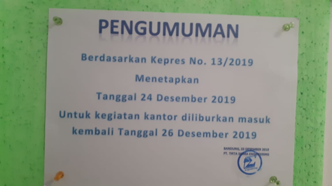 Terimakasih Kepres No.13/2019, membuat minggu ini 2x weekend nya 🙏