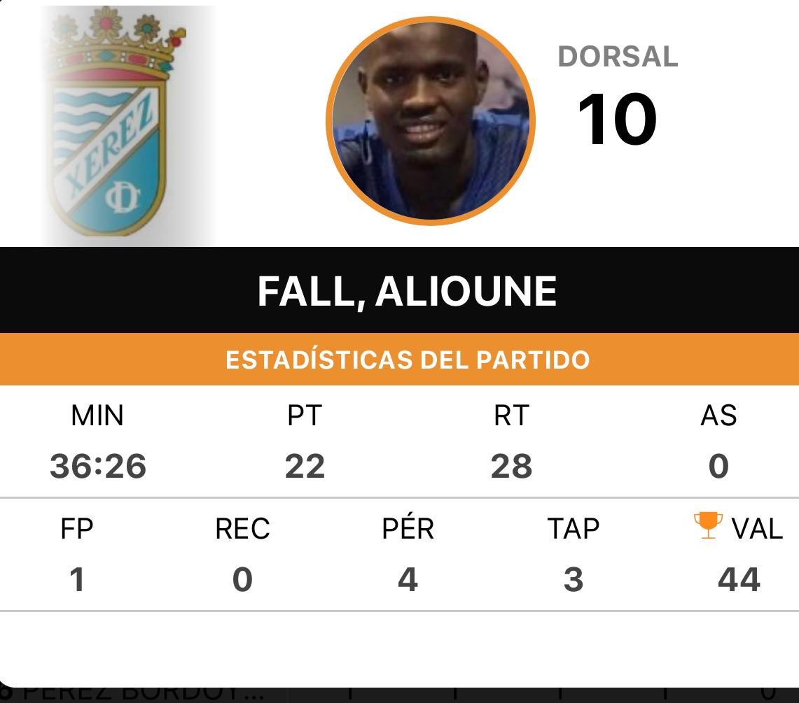 XerezCDBasket's tweet photo. 🥇🥇 ÚLTIMO MVP DEL AÑO 🥇🥇

✔️ #AliouneFall, sigue en su crecimiento deportivo 

#BXCD #NacionalN1 #Somosxerezcd #XerezCDBaloncesto #BaloncestoXerezCD https://t.co/bzWyY5E6Ui