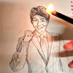 松岡修造を描いた結果？鉛筆が発火した!