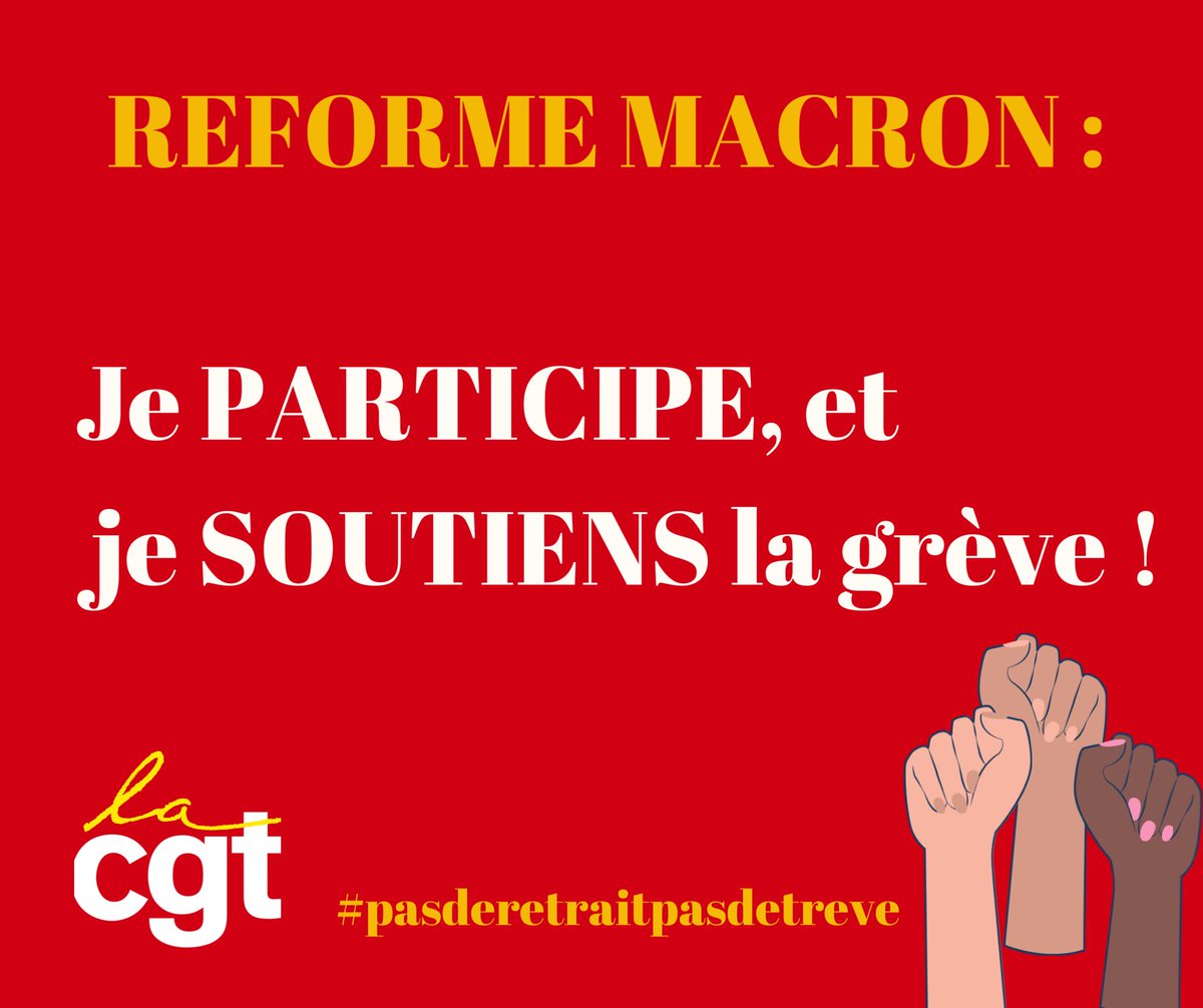 lacgtcommunique's tweet photo. « Je participe et je soutiens la grève ! » #pasderetraitpasdetreve https://t.co/6SWVsoRdMc