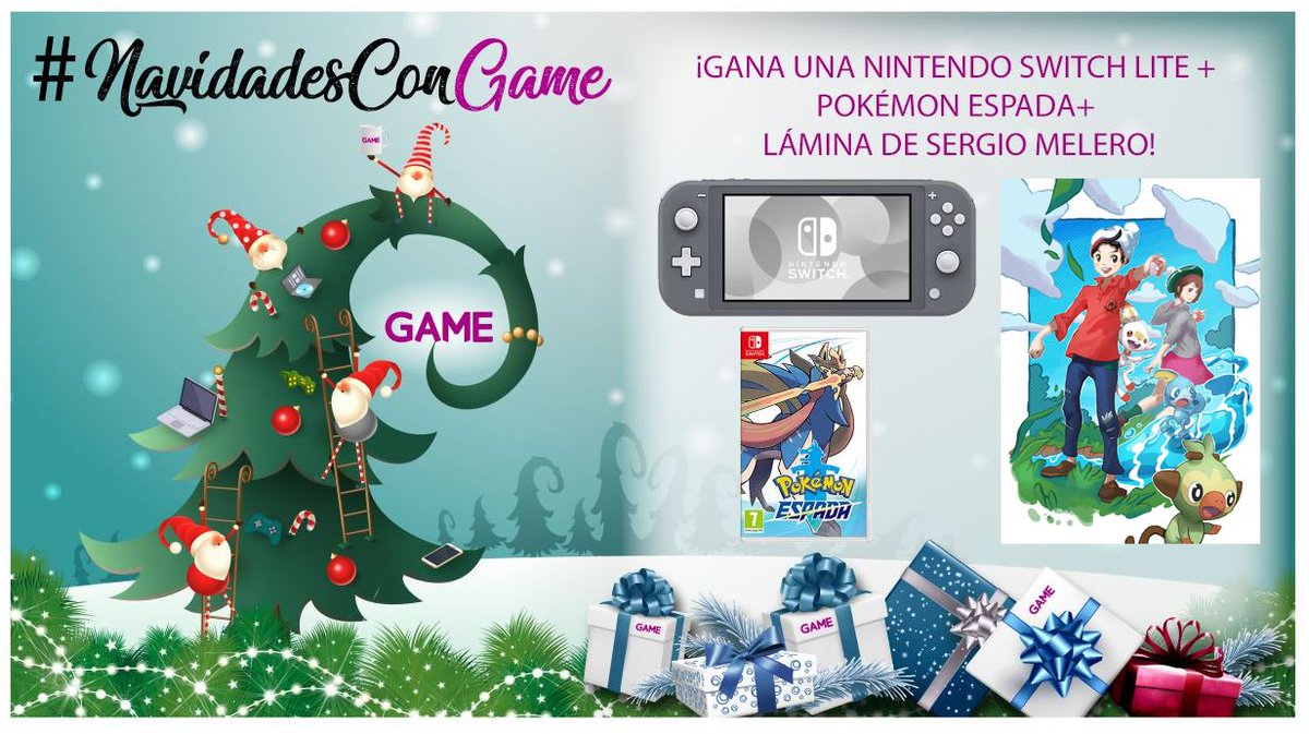 VideojuegosGAME's tweet photo. ¡GANA una NINTENDO SWITCH LITE (color aleatorio) + POKÉMON ESPADA + LÁMINA de @Sermella! 😍

🔄 RT.
🏃 Síguenos, a @NintendoES y a @Sermella.
📝 Responde con #NavidadesConGAME.
⏲ Participa hasta el 25/12/2019 a las 10AM.

*Sorteo solo válido en España. https://t.co/iAlrOPZKR0