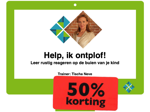 Laatste kans: krijg nu 50% korting op de online opvoedcursus #HelpIkOntplof van <a href="/tischaneve/">Tischa Neve</a>. Leer om rustig te reageren op de buien van je kind en ga snel naar bit.ly/2Y1ABZ9 @opvoedcursussen #futuroacademy
