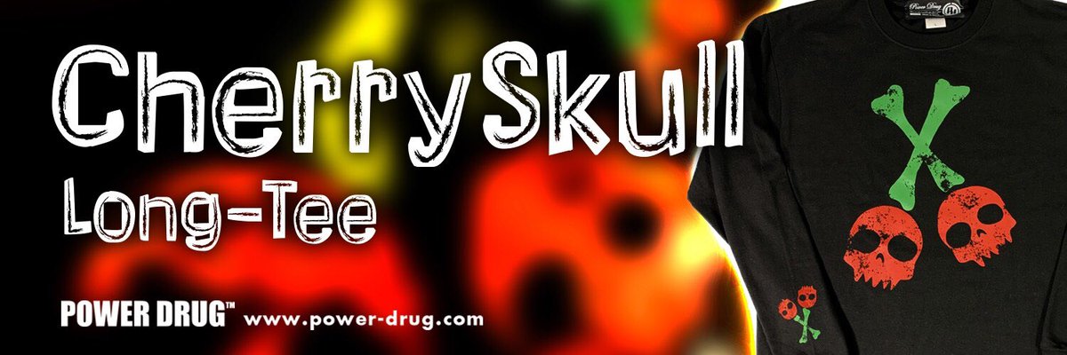 power_drug_tw's tweet photo. POWER DRUG "3 Long-Tee" project！

Vol.2［CHERRY SKULL Long-Tee］

➡️ https://t.co/ro0qLvORvm

販売開始です！

#POWERDRUG #CherrySkull https://t.co/6QrP8QAodA
