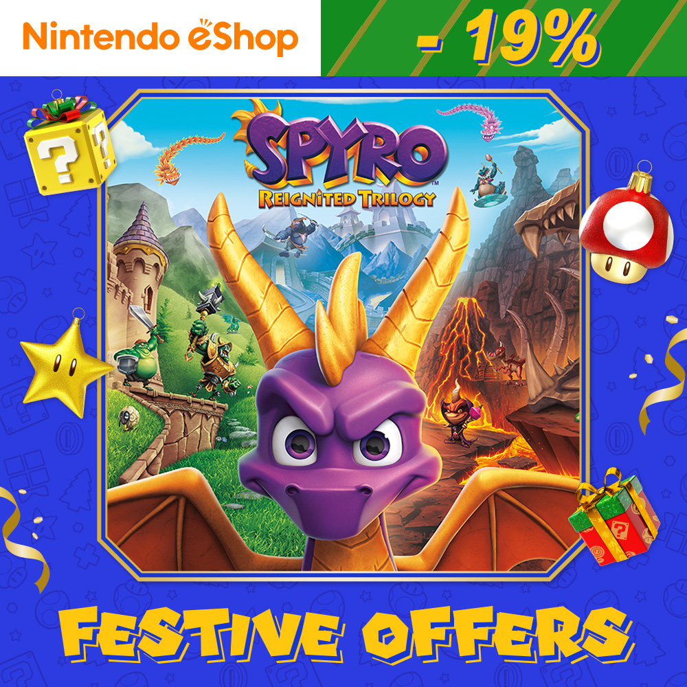 Nintendo of Europe on Twitter: "🔥 Get fired up this festive season with  Spyro Reignited Trilogy, currently 19% off as part of our Festive Offers  2019 #eShop sale! Turn up the heat: