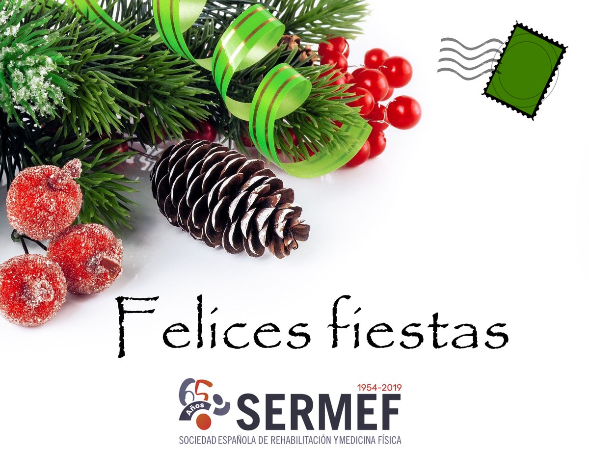 SERMEF_es's tweet photo. ☺️ Desde la Sociedad Española de Rehabilitación y Medicina Física (SERMEF) os deseamos felices fiestas🎄🎅 #FelizNavidad #FelicesFiestas https://t.co/w2RgWTxpeW